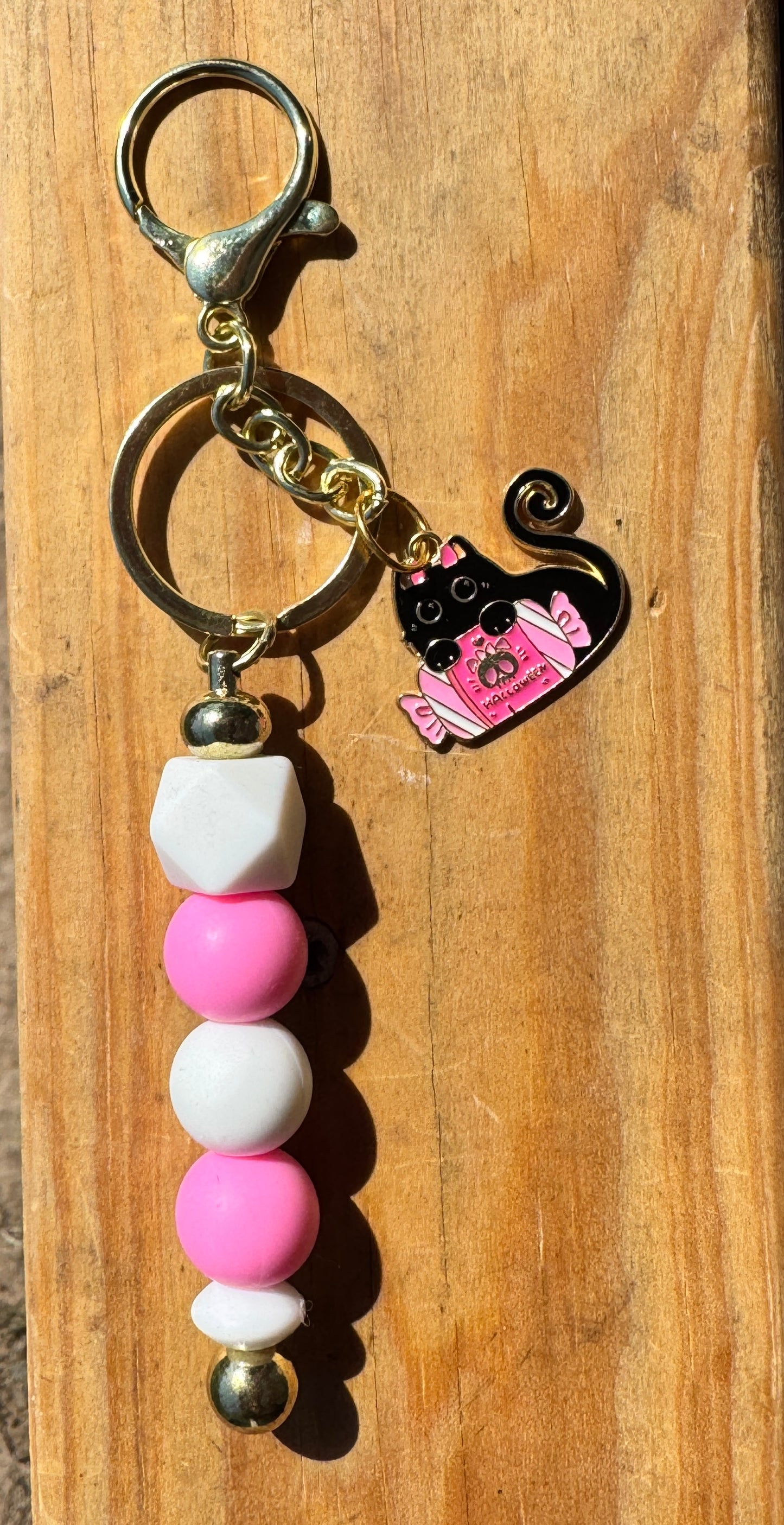 Gold Beaded Keychains