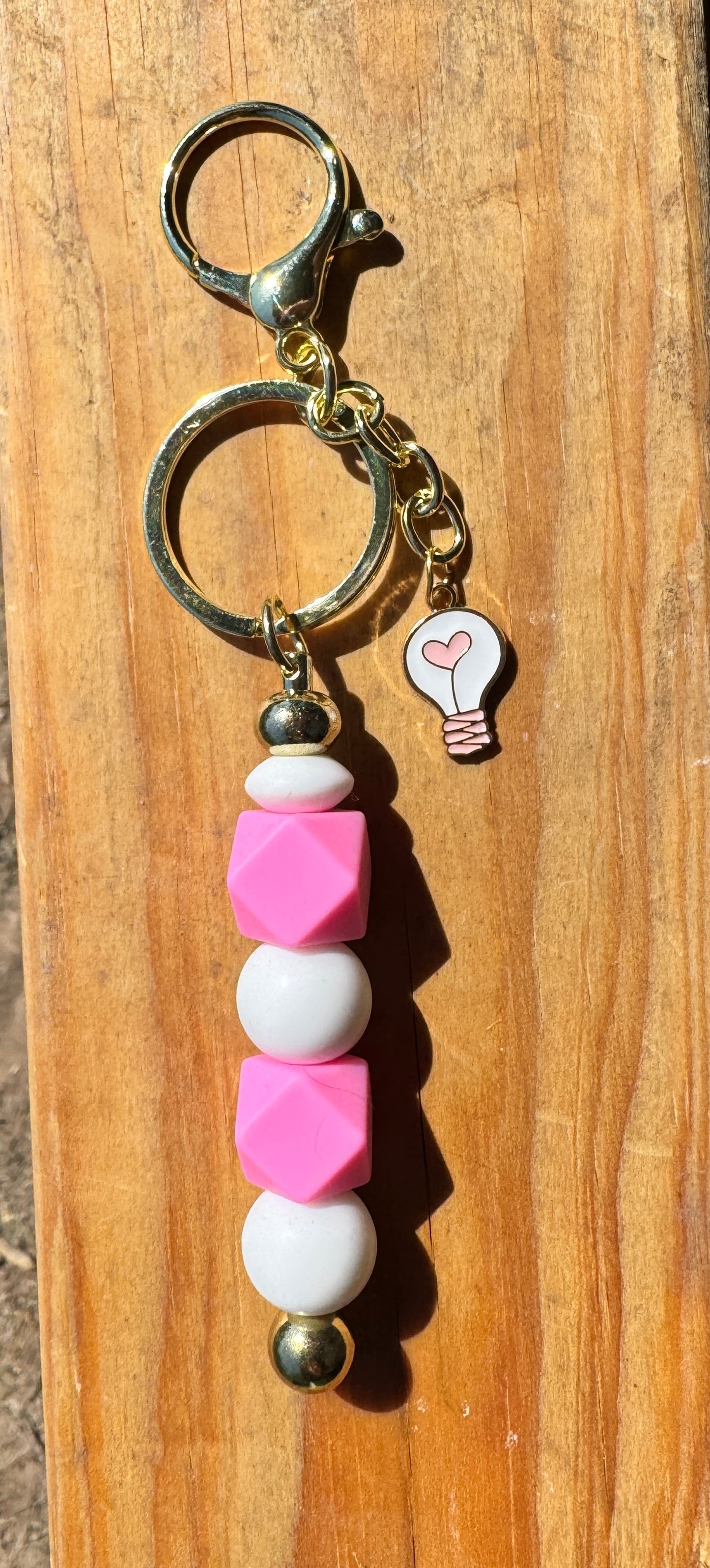 Gold Beaded Keychains