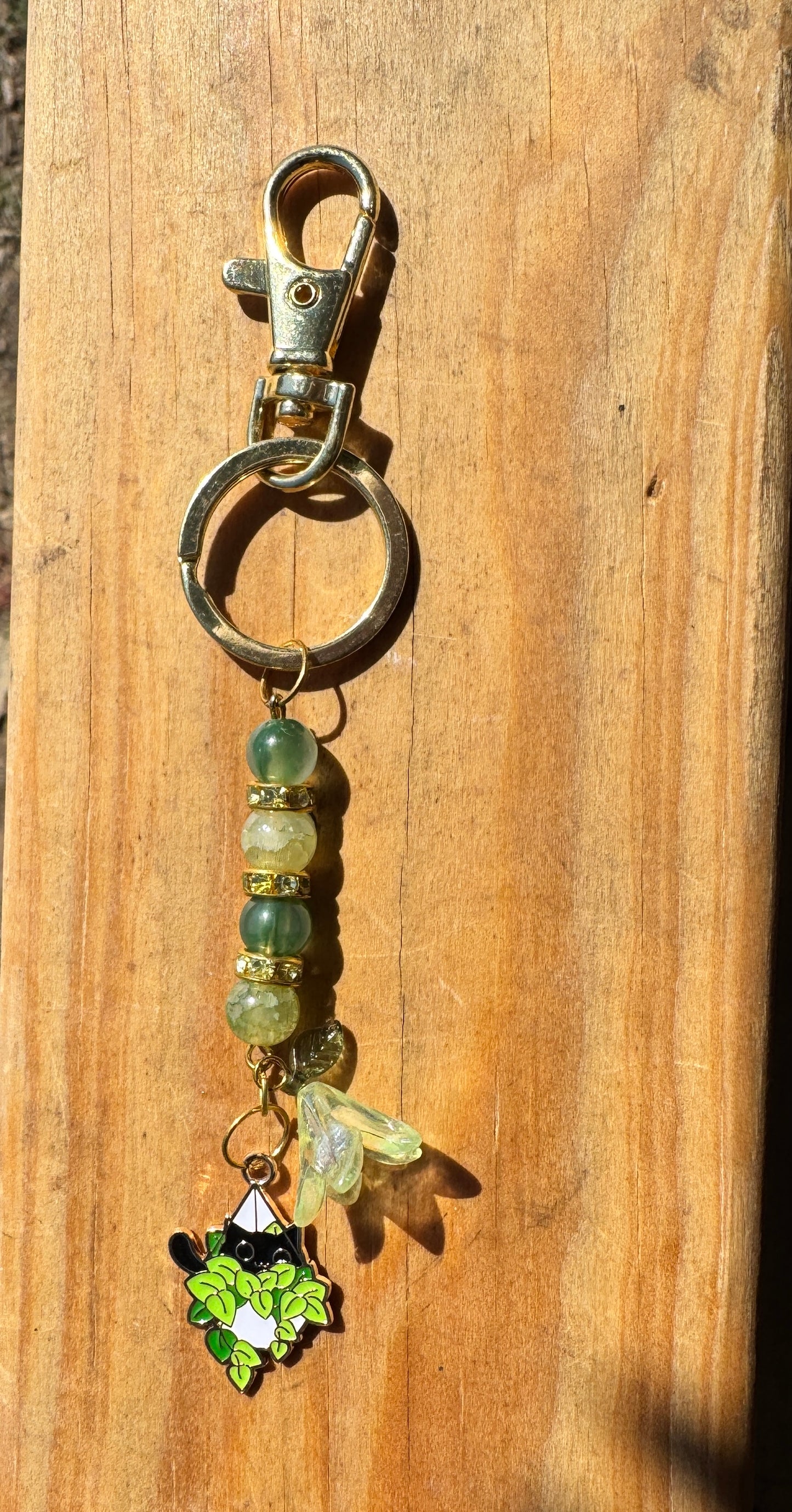 Small Handmade Gold Keychains