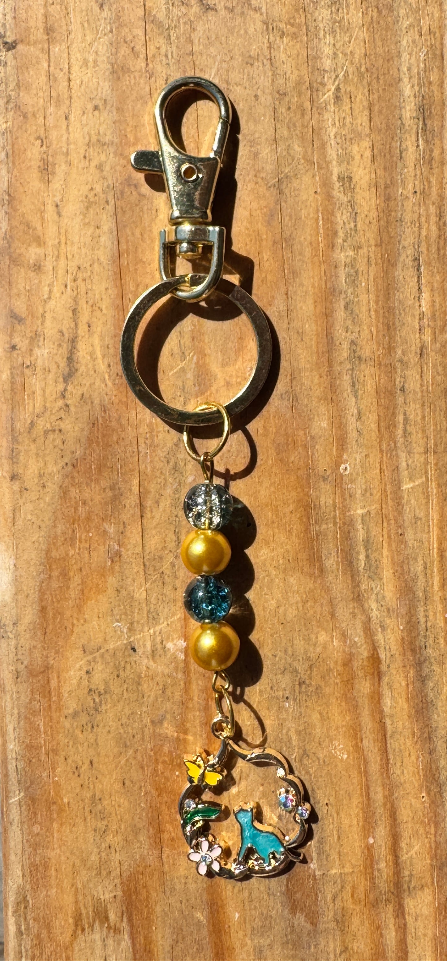Small Handmade Gold Keychains