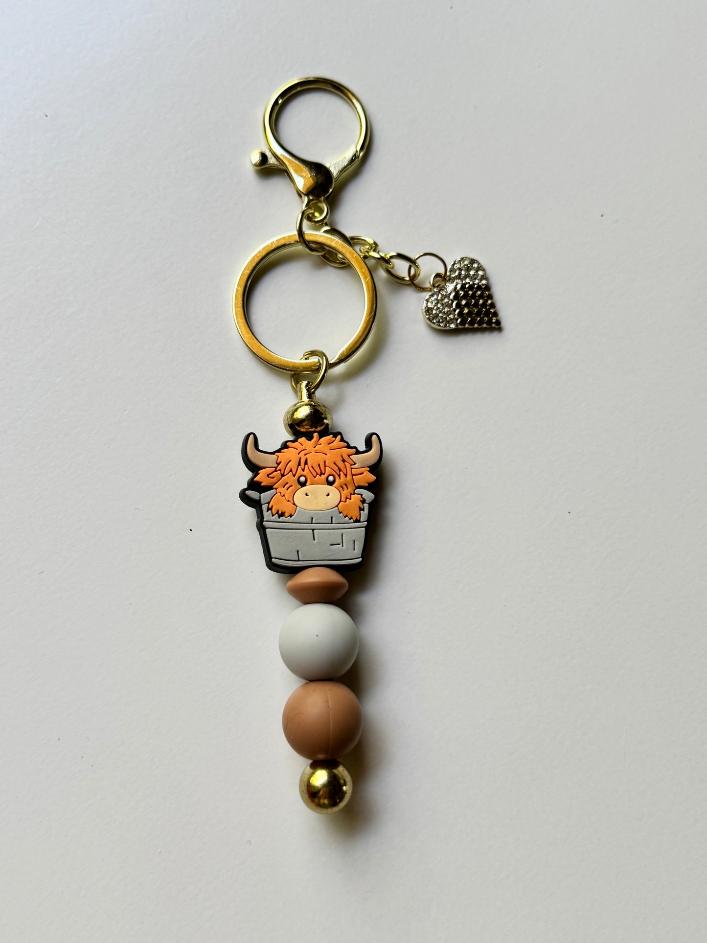 Gold Beaded Keychains
