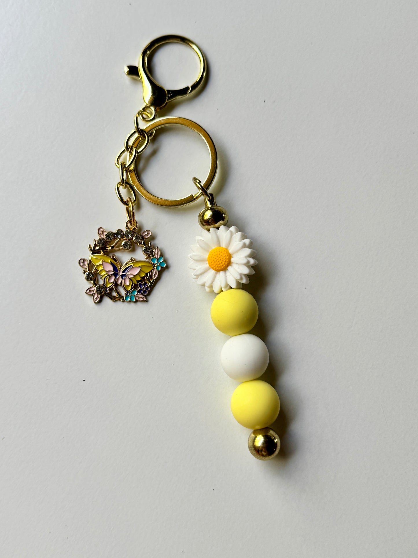 Gold Beaded Keychains